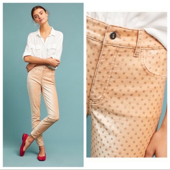 Anthropologie Pants - Pilcro and the Letterpress Pink & Tan Velvet Pants